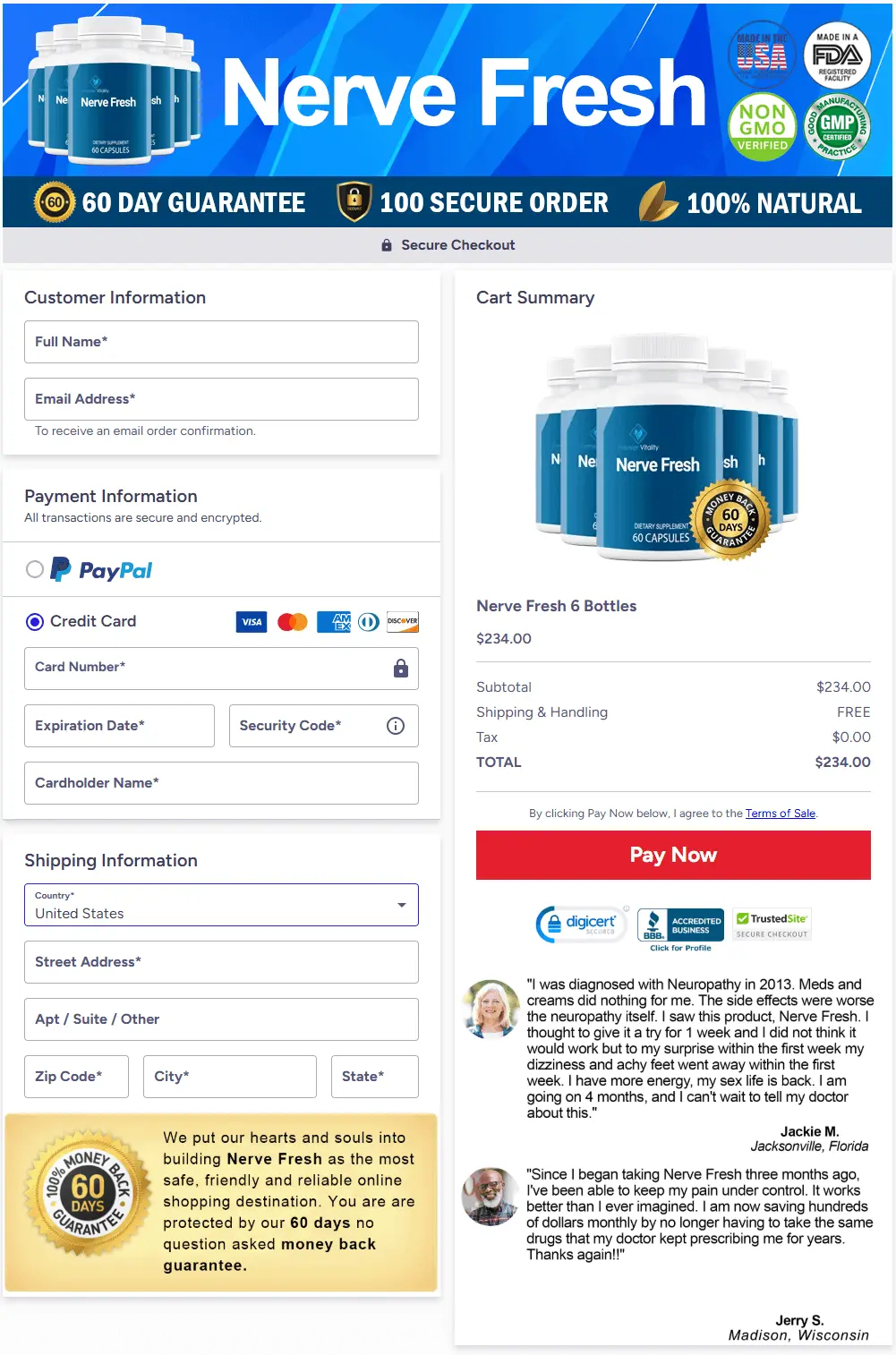 nerve fresh buy page